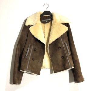 Kenneth Cole Reaction Faux suede fur Jacket XS